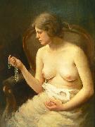 Nude girl by Czech painter Stanislav Feikl,